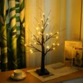LED Baum Licht Bonsai Stil dekorative Lichterkette mit warmem Schein für Heimdekoration. - 24 LED - Dual-Use Schwarze Birke