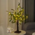 Künstliche Eukalyptus Baumleuchte LED Kupferdraht Lichterkette für Heim Party Deko Variante - 0,5m 50 LED Kupferdraht-Olivenbaum