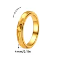 Minimalist 4mm stainless steel multi-faceted geometric spinner ring for daily unisex jewelry. - Size 5 / Rhombus Rotating Style / Gold