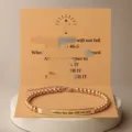 Gold stainless steel beaded bracelet with engraved scripture card for women gift details - 46:5 - Gold Tone - 21
