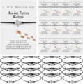 Black braided cord wish bracelet with cute turtle charm and inspirational wish card gift set. - Sea Turtle - 1-Piece Set