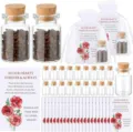 Set di mini bottiglie di vetro con carte commemorative e sacchetti in organza per regali. - Set Bottiglia di Pietra Frantumata 5 / 1 Pezzo/Confezione