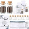 Mini glass jars set with memorial cards organza bags and seeds for remembrance gifts - Crushed Stone Bottle Set 3 / 1 Piece/Pack