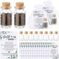 Set di mini bottiglie di vetro per souvenir con tappi di sughero e bellissimi bigliettini. - Set Bottiglia di Pietra Frantumata 6 / 1 Pezzo/Confezione