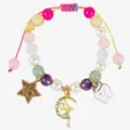 Adjustable beaded bracelet with cute star, fairy and tooth charms for women and girls. - Moon Star Angel