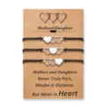 Ensemble de bracelets assortis cœur entrelacé mère fille en acier inoxydable - Lot de 3 cœurs - 13