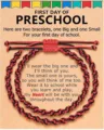 Back to school matching braided bracelets set for kids, red and black handmade wish bracelets. - PRESCHOOL-6