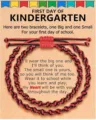 Detailed view of back-to-school braided parent-child matching rope bracelet set with card. - KINDERGARTEN-7