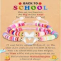Mother daughter matching bracelets back to school gift colorful heishi beads stainless steel jewelry - School Butterfly - 25
