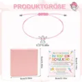 Kids friendship bracelet with silver angel charm, pink gift box and greeting card for school - Bracelet with Card / Customizable Cord with Card