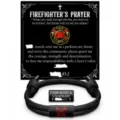 Men's stainless steel braided firefighter prayer faith rope bracelet with custom card packaging - 29