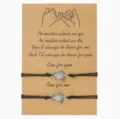 Ensemble de bracelets d'amitié avec breloques tortue sur carte cadeau pour meilleurs amis. - Lot de 2 tortues de mer - 25