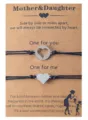 Ensemble de bracelets assortis coeur en acier inoxydable mere fille cordon carte bijoux - Cœur mère et fille - 36