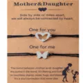 Ensemble de bracelets en cordon avec cœur et papillon pour mère et fille en acier. - Papillon mère et fille - 35