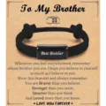 Brother braided rope bracelet with custom message card gift detail view for men. - To My Brother