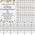 Christmas snowflake wish bracelet detail view, black braided cord jewelry gift card presentation. - Snowflake - 1-Piece Set