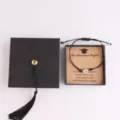 Graduation compass braided bracelet with gift box and inspirational card for students. - Alloy Hand and Graduation Cap Box - 10