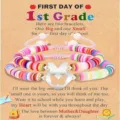 Back to school mother daughter matching bracelets set with colorful clay beads and charms. - 1st-Butterfly-21