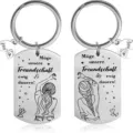 Bequemer Freundschaftsanhänger gravierter Metall Schlüsselanhänger Geschenk für beste Freundin - 2 Stück/Packung / Stahlfarben