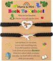 Mother daughter dinosaur matching bracelets set, cute back to school stainless steel jewelry gifts. - Dinosaur Woven 2-Piece Set - 28