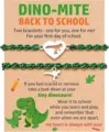Dinosaur braided matching bracelets set for kids back to school gift in black and green. - Back-to-School-2