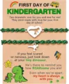 Cute dinosaur mother daughter braided bracelets for school, stainless steel jewelry gifts. - Kindergarten-3