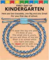 Matching kindergarten first day wish bracelets set for mother and child adjustable braided rope. - KINDERGARTEN-9