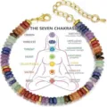 Natural 7 Chakras Gemstone Beaded Bracelet Healing Crystal Yoga Energy Jewelry for Women - Colorful Abacus Bead Bracelet + Card 1