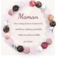 Mother's day beaded bracelet gift for mom, gemstone charm beaded bracelet lovely present. - Mom