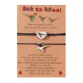 Back to school stainless steel dinosaur matching bracelets set mother daughter jewelry gift - 41