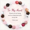 Handmade natural stone beaded bracelet gift for aunt and mother colorful gemstone jewelry. - TATA