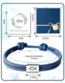 Edelstahl geflochtenes Paracord Armband mit Fisch Anhänger, verstellbar, Geschenk für Mädchen. - Armband Mit Karte / Standardstil