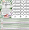 Baby footprint wish bracelet set with dinosaur message card for baptism gifts 100pcs - 21