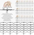 Details of the baby bump wish bracelet featuring a cute little footprint pendant and greeting card. - 10