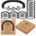 24pcs soccer clay bead stackable bracelets set with gift box and inspirational card. - 20-Piece Football Card Set