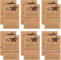 Wish star charm braided cord bracelet set on best team ever kraft paper display cards. - 12-Card Set - 3