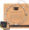 Graduation beaded bracelet with inspirational card gift for students and teachers stylish. - Amazonite Bracelet with Card & Box - 18