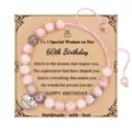 Pink Imperial Jasper Stone Beaded Braided Bracelet Adjustable Birthday Gift for Women - 30th Birthday + 8mm Pink Zebra Jasper