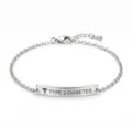 Stainless Steel Medical Alert ID Bracelet Adjustable Chain Silver Type 2 Diabetes Gift - Steel Color Chain - 37