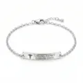 Stainless Steel Medical Alert ID Bracelet Chronic Kidney Disease Engraved Adjustable Jewelry - Steel Color Chain - 41