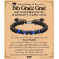 Hermosa pulsera de cuentas de graduación para niño con perlas mate y ojo de tigre azul. - Estilo 11