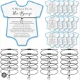 Adjustable baby foot charm wish bracelet with message card for baby shower gifts. - 1