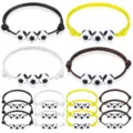 Multicolor woven sports bracelets set with mini soccer ball beads for daily wear or sports. - 12-Piece Football Set