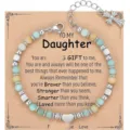 Natural stone beaded bracelet with heart pendant and cross extension chain for women. - Style 5