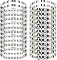 24-piece soccer clay bead stackable bracelet set black white sports fashion jewelry - 24 Pieces Soccer