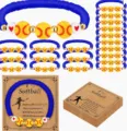 24 Pcs Softball Beaded Bracelets Stackable Blue Clay Heishi Bracelets Sports Jewelry - 20 Pieces Softball - 1