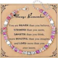 Bohemian natural stone beaded bracelet with inspirational card, perfect fashion jewelry gift. - Style 20