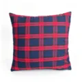 Housse de coussin à carreaux rouge et bleu classique, coussin carré tartan vintage pour canapé. - 45*45cm (Housse de coussin uniquement) / Modèle à double usage - Série à carreaux