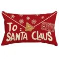 Weihnachtsmann Briefumschlag Kissenbezug festlich rot Feiertag Sofa Dekoration Kissenhülle - 30x50 cm (Nur Kissenbezug) / YM001-15