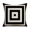 Schwarz weisse geometrische Kissenhulle moderner quadratischer Kissenbezug Sofa Deko - 22FSYM1-3